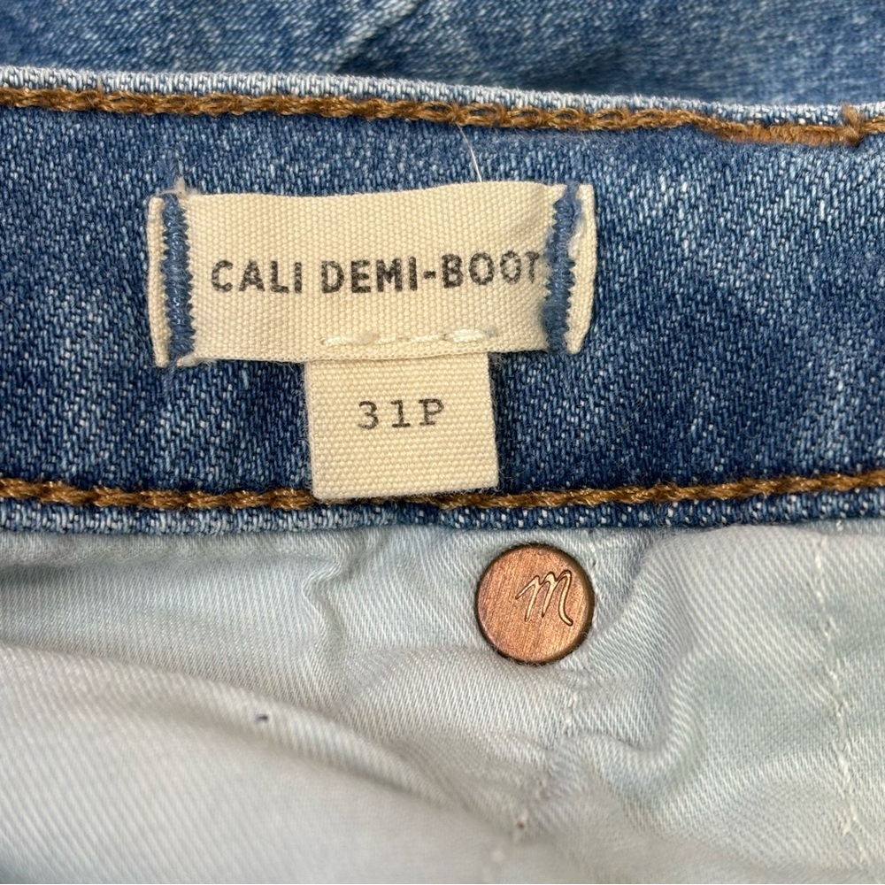Madewell Cali Demi-Boot‎ Jeans PETITE Size 31P | 12P High Waist 24” Inseam - Picture 7 of 15